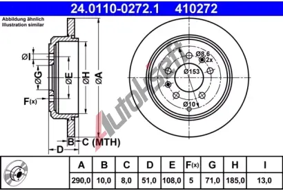 ATE Brzdov kotou - 290 mm AT 410272, 24.0110-0272.1