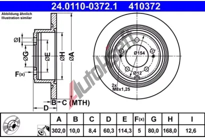 ATE Brzdov kotou - 302 mm AT 410372, 24.0110-0372.1