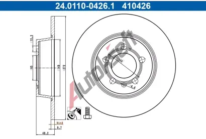 ATE Brzdov kotou - 272 mm AT 410426, 24.0110-0426.1
