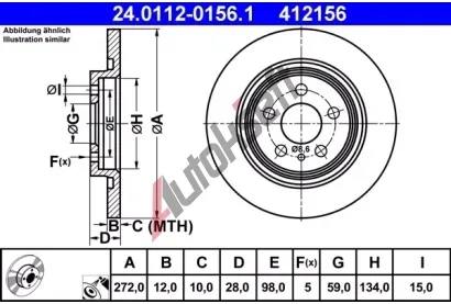 ATE Brzdov kotou - 272 mm AT 412156, 24.0112-0156.1