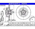 ATE Brzdov kotou s loiskem - 280 mm ‐ AT 412177