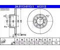 Brzdov kotou ATE ‐ AT 413113