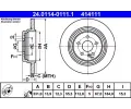 ATE Brzdov kotou - 331 mm ‐ AT 414111