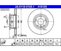 Brzdov kotou ATE ‐ AT 418105
