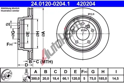 ATE Brzdov kotou - 300 mm AT 420204, 24.0120-0204.1