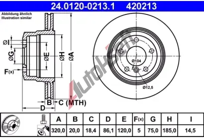 ATE Brzdov kotou - 320 mm AT 420213, 24.0120-0213.1