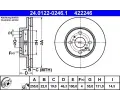 ATE Brzdov kotou - 255 mm ‐ AT 422246
