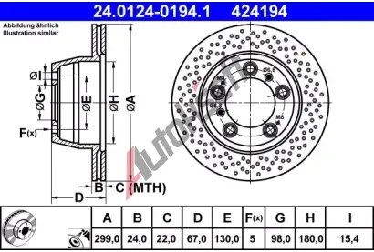 ATE Brzdov kotou - 299 mm AT 424194, 24.0124-0194.1