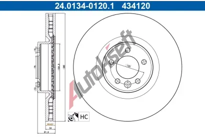 ATE Brzdov� kotou� AT 434120, 24.0134-0120.1