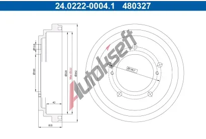 ATE Brzdov� buben AT 480327, 24.0222-0004.1