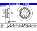 ATE Brzdov kotou PowerDisc - 296 mm ‐ AT 510315