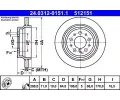 ATE Brzdov kotou Power Disc - 288 mm ‐ AT 512151