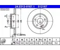 ATE Brzdov kotou PowerDisc - 276 mm ‐ AT 512167