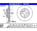 ATE Brzdov kotou PowerDisc - 257 mm ‐ AT 522197