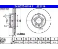 ATE Brzdov kotou PowerDisc - 288 mm ‐ AT 525114