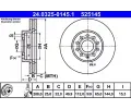 ATE Brzdov kotou Power Disc - 288 mm ‐ AT 525145