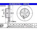 ATE Brzdov kotou PowerDisc - 288 mm ‐ AT 525179