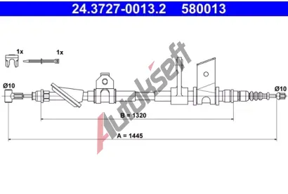 ATE Tan lanko - parkovac brzda AT 580013, 24.3727-0013.2