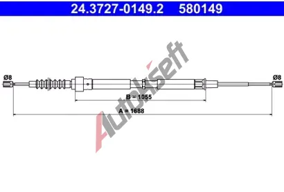 ATE Tan lanko parkovac brzdy AT 580149, 24.3727-0149.2