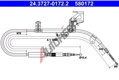 ATE Tan lanko - parkovac brzda AT 580172, 24.3727-0172.2