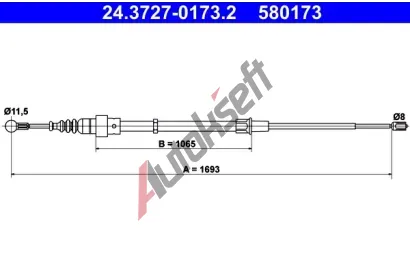 ATE Tan lanko - parkovac brzda AT 580173, 24.3727-0173.2