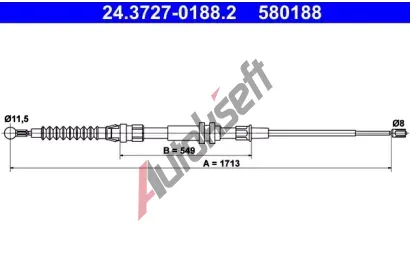 ATE Tan lanko - parkovac brzda AT 580188, 24.3727-0188.2
