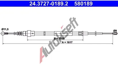 ATE Tan lanko - parkovac brzda AT 580189, 24.3727-0189.2
