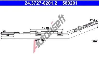 ATE Ta�n� lanko - parkovac� brzda AT 580201, 24.3727-0201.2