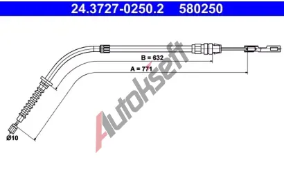 ATE Tan lanko parkovac brzdy AT 580250, 24.3727-0250.2