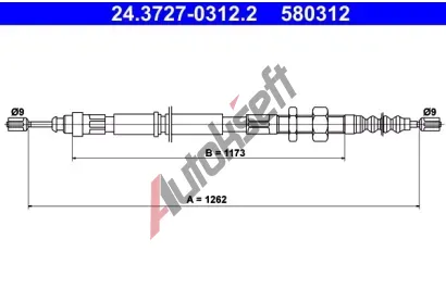 ATE Tan lanko - parkovac brzda AT 580312, 24.3727-0312.2