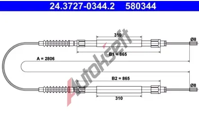 ATE Tan lanko - parkovac brzda AT 580344, 24.3727-0344.2