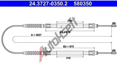 ATE Tan lanko - parkovac brzda AT 580350, 24.3727-0350.2