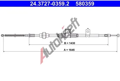 ATE Ta�n� lanko parkovac� brzdy AT 580359, 24.3727-0359.2