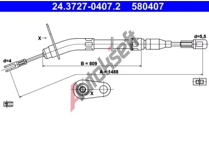 ATE Tan lanko - parkovac brzda AT 580407, 24.3727-0407.2