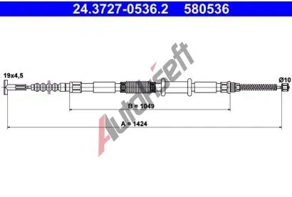 ATE Tan lanko - parkovac brzda AT 580536, 24.3727-0536.2