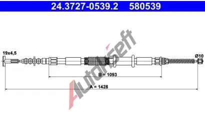 ATE Tan lanko - parkovac brzda AT 580539, 24.3727-0539.2