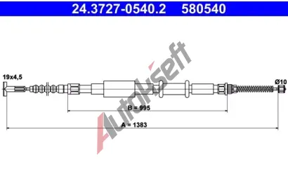 ATE Tan lanko - parkovac brzda AT 580540, 24.3727-0540.2