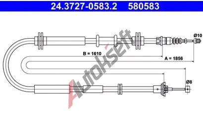 ATE Ta�n� lanko parkovac� brzdy AT 580583, 24.3727-0583.2