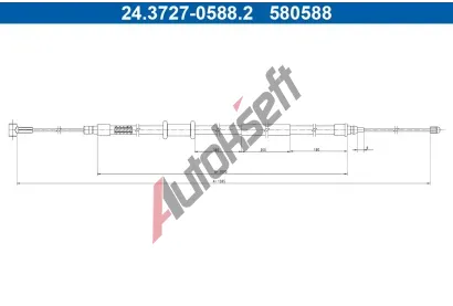 ATE Tan lanko parkovac brzdy AT 580588, 24.3727-0588.2