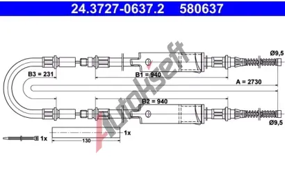 ATE Tan lanko - parkovac brzda AT 580637, 24.3727-0637.2