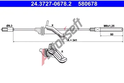 ATE Tan lanko - parkovac brzda AT 580678, 24.3727-0678.2