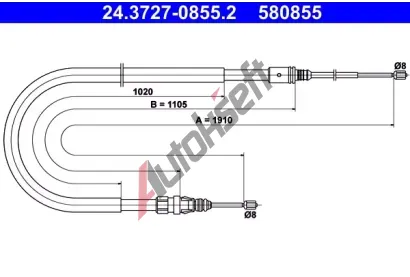 ATE Tan lanko - parkovac brzda AT 580855, 24.3727-0855.2