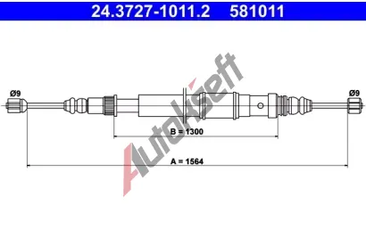 ATE Tan lanko - parkovac brzda AT 581011, 24.3727-1011.2
