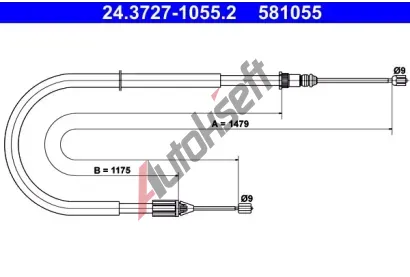 ATE Tan lanko - parkovac brzda AT 581055, 24.3727-1055.2