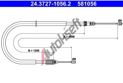 ATE Tan lanko - parkovac brzda AT 581056, 24.3727-1056.2