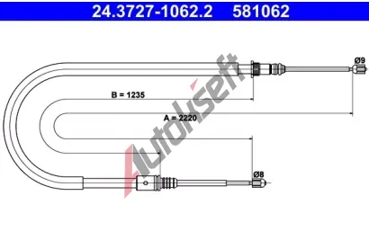 ATE Tan lanko - parkovac brzda AT 581062, 24.3727-1062.2