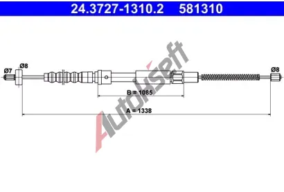 ATE Tan lanko - parkovac brzda AT 581310, 24.3727-1310.2