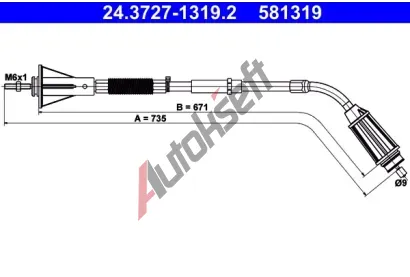 ATE Ta�n� lanko parkovac� brzdy AT 581319, 24.3727-1319.2