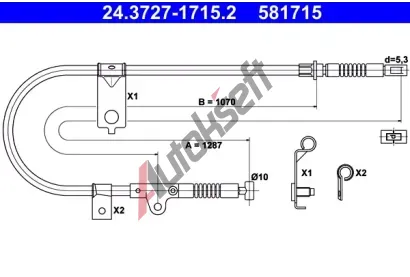 ATE Tan lanko - parkovac brzda AT 581715, 24.3727-1715.2