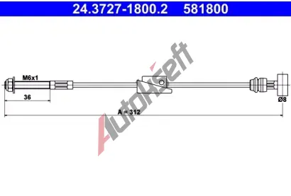 ATE Tan lanko - parkovac brzda AT 581800, 24.3727-1800.2